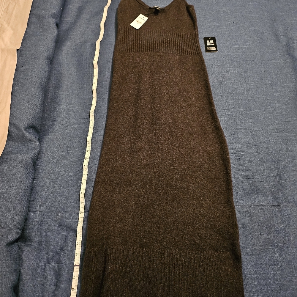 Express Sleeveless Knit Sweater Dress. Dark Grey.